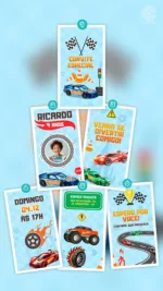 Convite Animado Hot Wheels