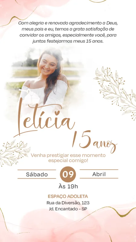Convite Digital 15 anos