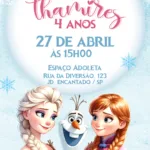 Convite Digital Congelante Frozen