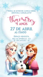 Convite Digital Congelante Frozen