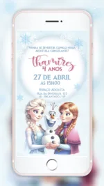 Convite Digital Congelante Frozen