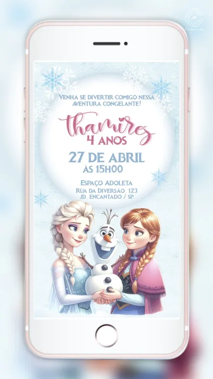 Convite Digital Congelante Frozen