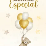 Convite Animado Chá Revelação Ursinho