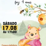 Convite Digital Ursinho Pooh