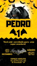 Convite Digital Batman Bats