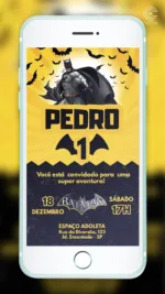 Convite Digital Batman Bats