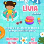 Convite Digital Pool Party