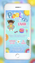 Convite Digital Pool Party