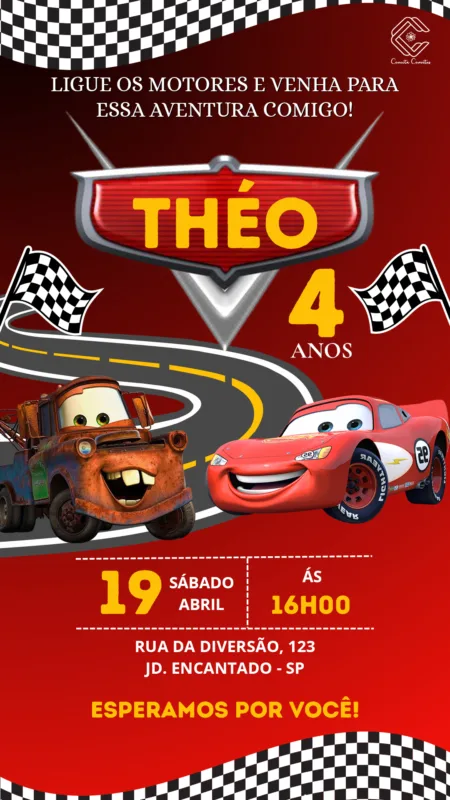 Convite Digital Carros