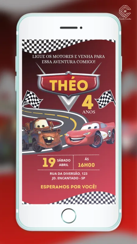 Convite Digital Carros