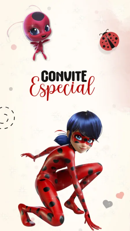 Convite Animado Miraculous Ladybug