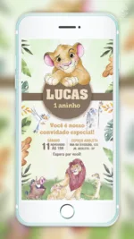 Convite Digital Rei Leão