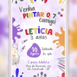 Convite Digital Pintando o 7