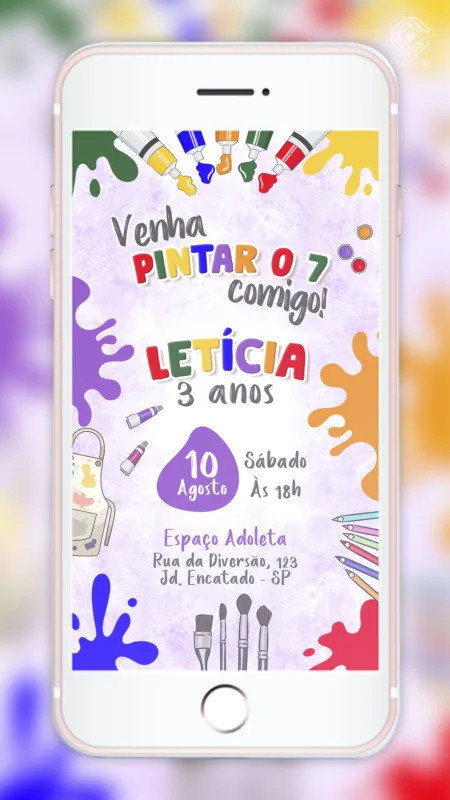 Convite Digital Pintando o 7