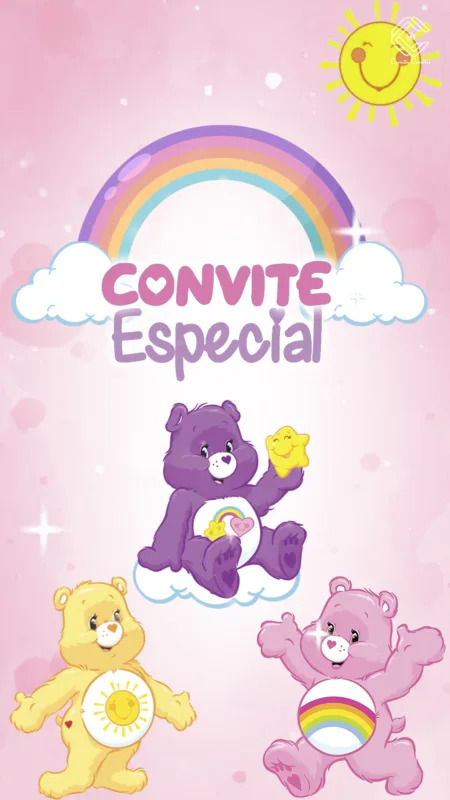 Convite Animado Ursinhos Carinhosos