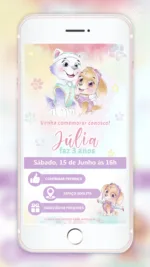 Convite Interativo Patrulha Canina Amigas