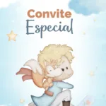Convite Animado O Pequeno Príncipe entre as Estrelas