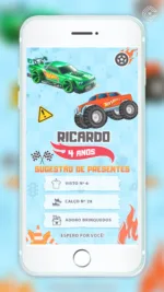 Convite Interativo Hot Wheels Corrida Radical