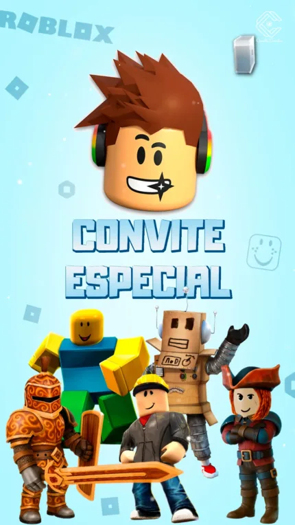 Convite Animado Roblox Game On