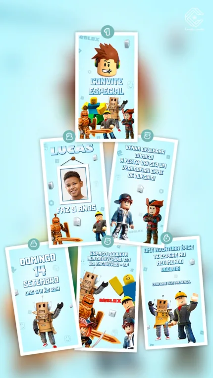 Convite Animado Roblox Game On
