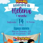 Convite Digital 3 Palavrinhas Music