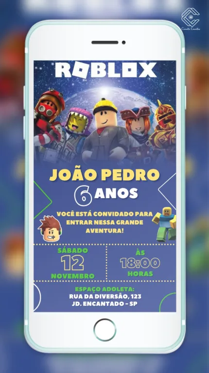 Convite Digital Roblox World