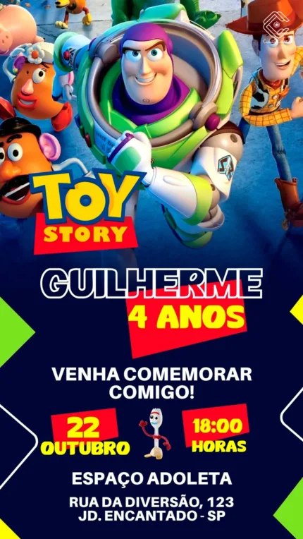 Convite Digital Toy Story Amigos
