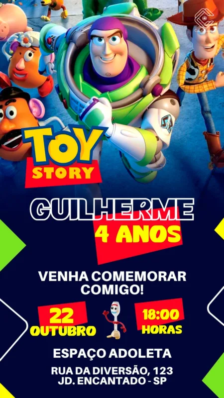 Convite Digital Toy Story Amigos