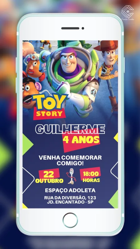 Convite Digital Toy Story Amigos