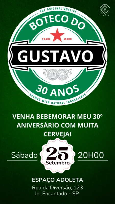 Convite Digital Boteco Heineken