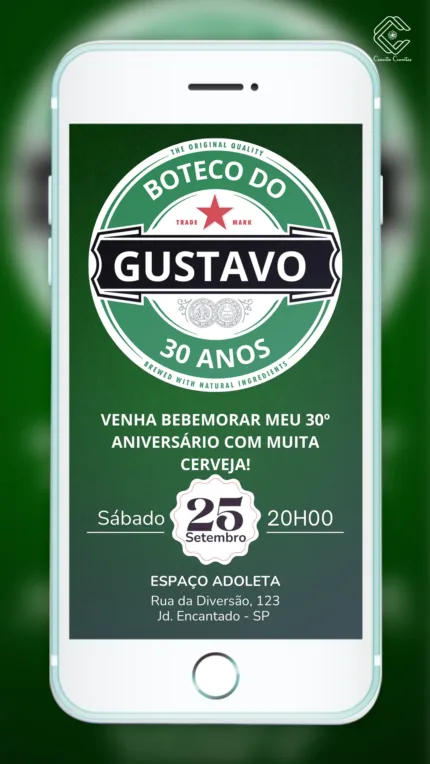 Convite Digital Boteco Heineken