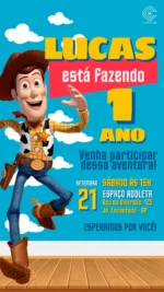 Convite Digital Toy Story Woody