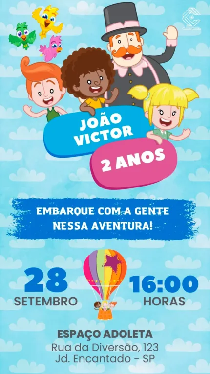 Convite Digital Mundo Bita nas Alturas