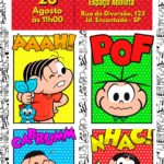 Convite Digital Turma da Mônica Quadros