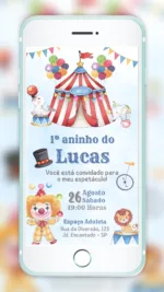 Convite Digital dia de Circo