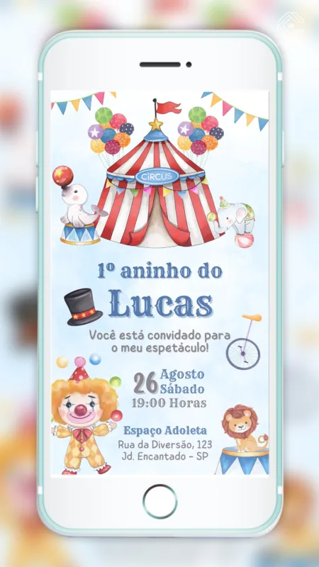 Convite Digital dia de Circo