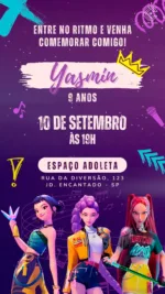 Convite Digital Guerreiras do K-Pop