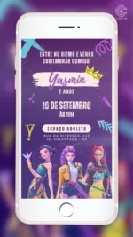 Convite Digital Guerreiras do K-Pop