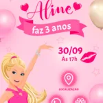 Convite Interativo Barbie Girl
