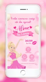 Convite Interativo Barbie Girl