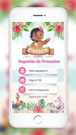 Convite Interativo Moana Baby