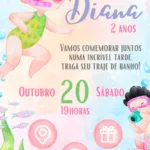 Convite Interativo Festa no Fundo do Mar