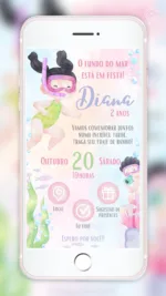 Convite Interativo Festa no Fundo do Mar