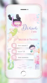 Convite Interativo Festa no Fundo do Mar