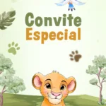Convite Animado Rei Leão Savana
