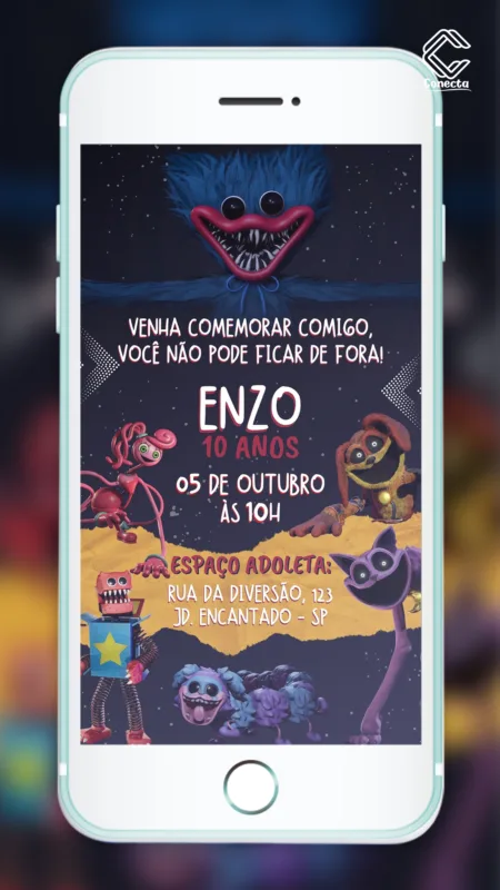 Convite Digital Poppy Playtime