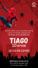 Convite Digital Homem Aranha Adventure