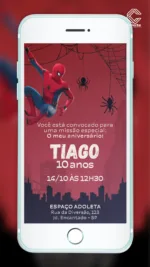 Convite Digital Homem Aranha Adventure
