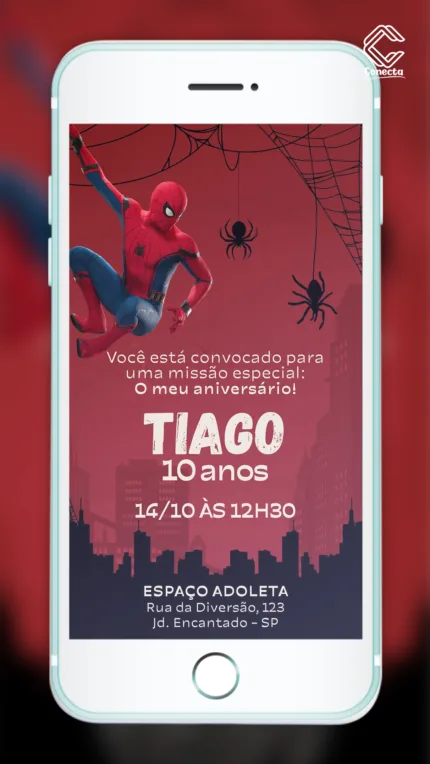 Convite Digital Homem Aranha Adventure
