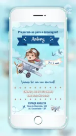 Convite Digital Pequeno Aviador